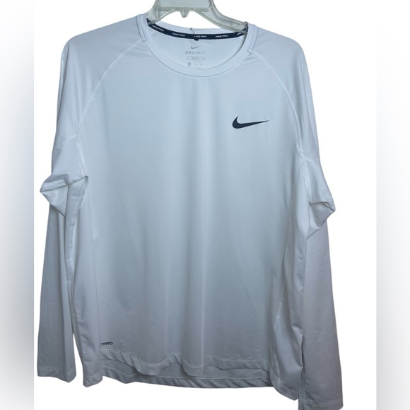 Nike Pro Men's Dri-Fit White Long Sleeve Top Size XXL - Picture 9 of 9